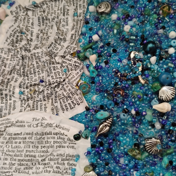 "Ocean Path" mixed media collage art. 🌊 - Picture 2 of 3